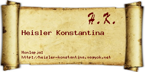 Heisler Konstantina névjegykártya